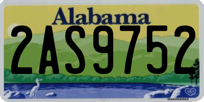 AL license plate 2AS9752