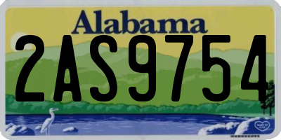 AL license plate 2AS9754