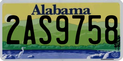 AL license plate 2AS9758