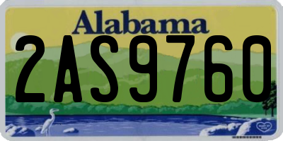 AL license plate 2AS9760