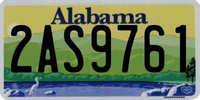 AL license plate 2AS9761