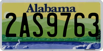 AL license plate 2AS9763