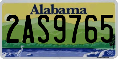 AL license plate 2AS9765