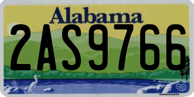 AL license plate 2AS9766