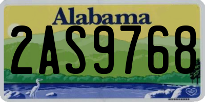 AL license plate 2AS9768