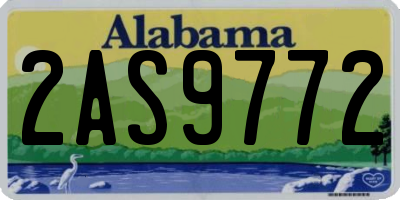 AL license plate 2AS9772
