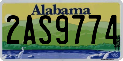 AL license plate 2AS9774