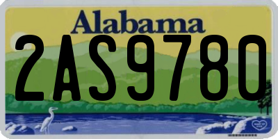AL license plate 2AS9780