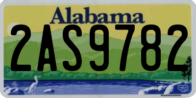 AL license plate 2AS9782