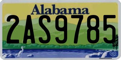 AL license plate 2AS9785