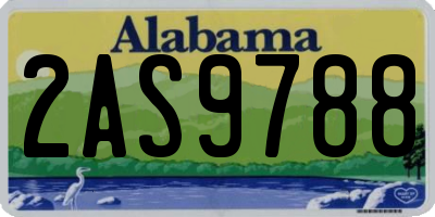 AL license plate 2AS9788