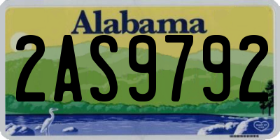 AL license plate 2AS9792