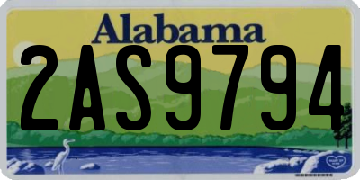AL license plate 2AS9794