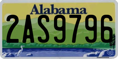 AL license plate 2AS9796