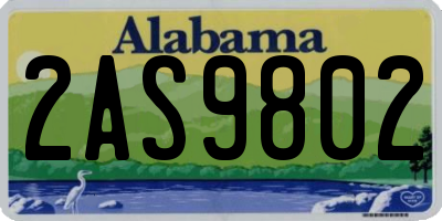 AL license plate 2AS9802