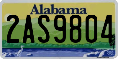 AL license plate 2AS9804