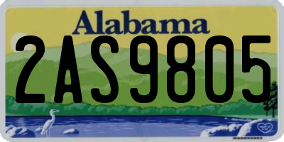 AL license plate 2AS9805