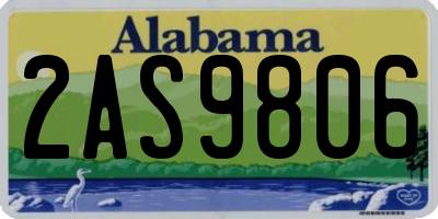 AL license plate 2AS9806