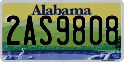 AL license plate 2AS9808