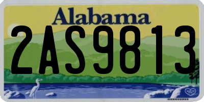 AL license plate 2AS9813