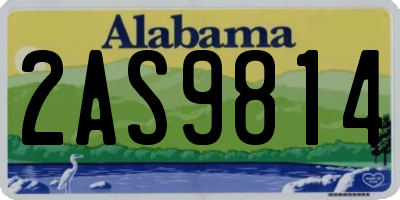 AL license plate 2AS9814
