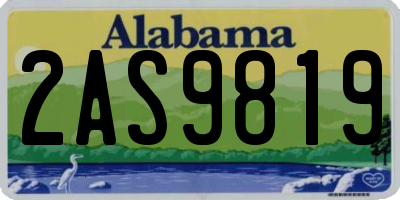 AL license plate 2AS9819