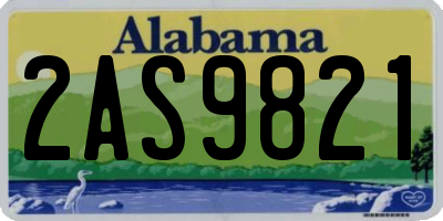 AL license plate 2AS9821