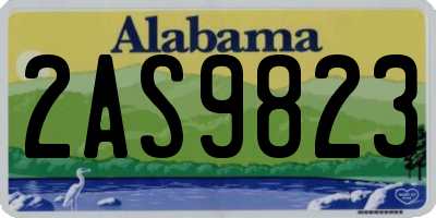 AL license plate 2AS9823