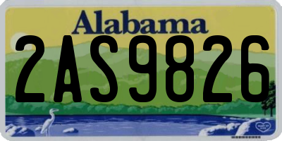 AL license plate 2AS9826