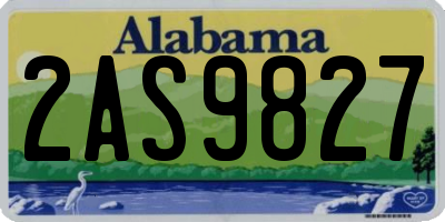 AL license plate 2AS9827