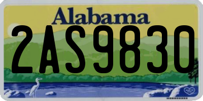 AL license plate 2AS9830
