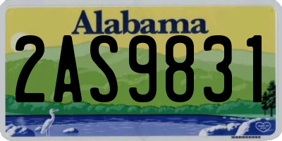 AL license plate 2AS9831