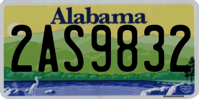 AL license plate 2AS9832
