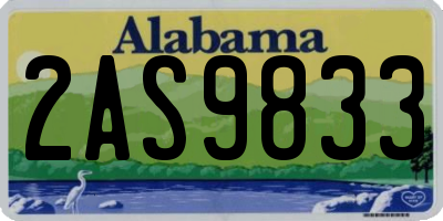 AL license plate 2AS9833