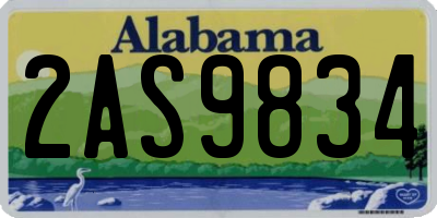 AL license plate 2AS9834