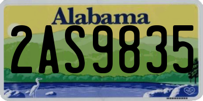 AL license plate 2AS9835