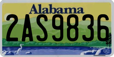 AL license plate 2AS9836