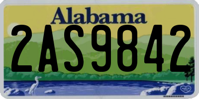 AL license plate 2AS9842
