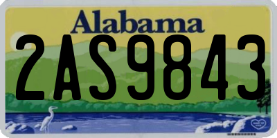 AL license plate 2AS9843