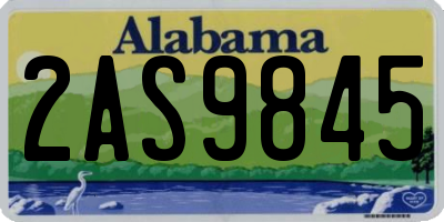 AL license plate 2AS9845