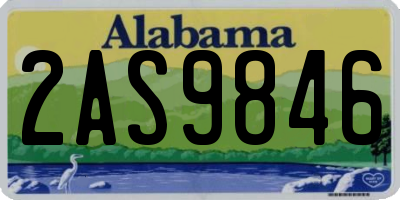 AL license plate 2AS9846