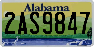 AL license plate 2AS9847
