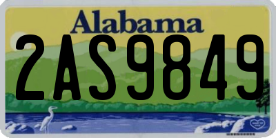 AL license plate 2AS9849
