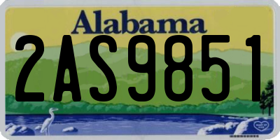 AL license plate 2AS9851