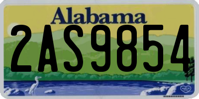 AL license plate 2AS9854