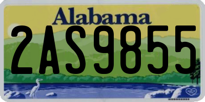 AL license plate 2AS9855