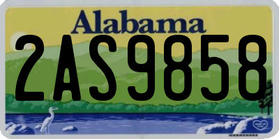 AL license plate 2AS9858