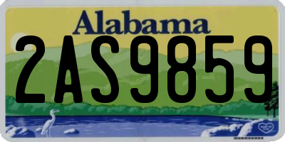 AL license plate 2AS9859