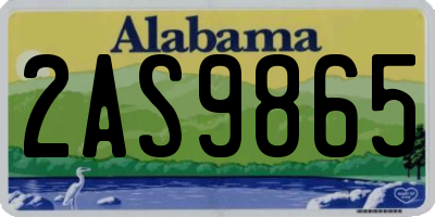 AL license plate 2AS9865