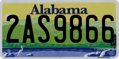 AL license plate 2AS9866